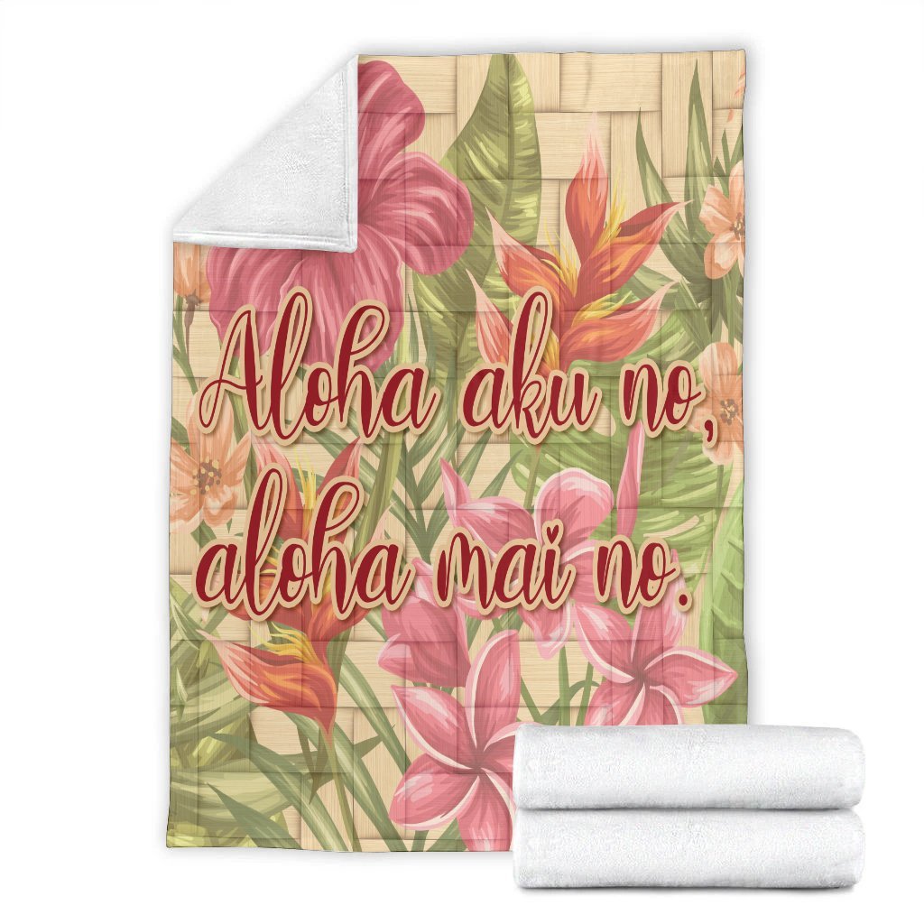 Personalized - Hawaii Tropical Hibiscus Plumeria Premium Blankets - AH - Polynesian Pride