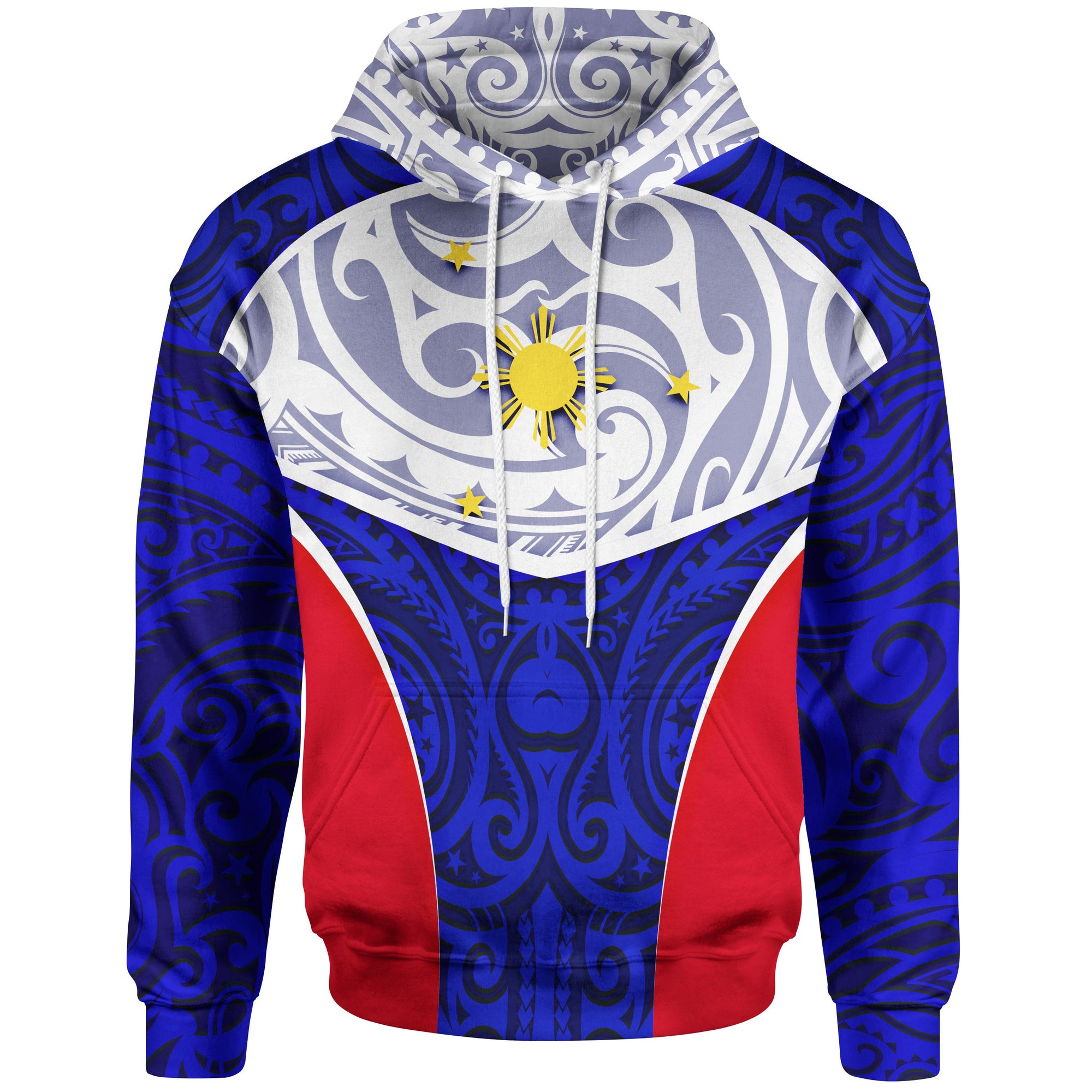 Philippines Hoodie Polynesian Sport Style Unisex Blue - Polynesian Pride