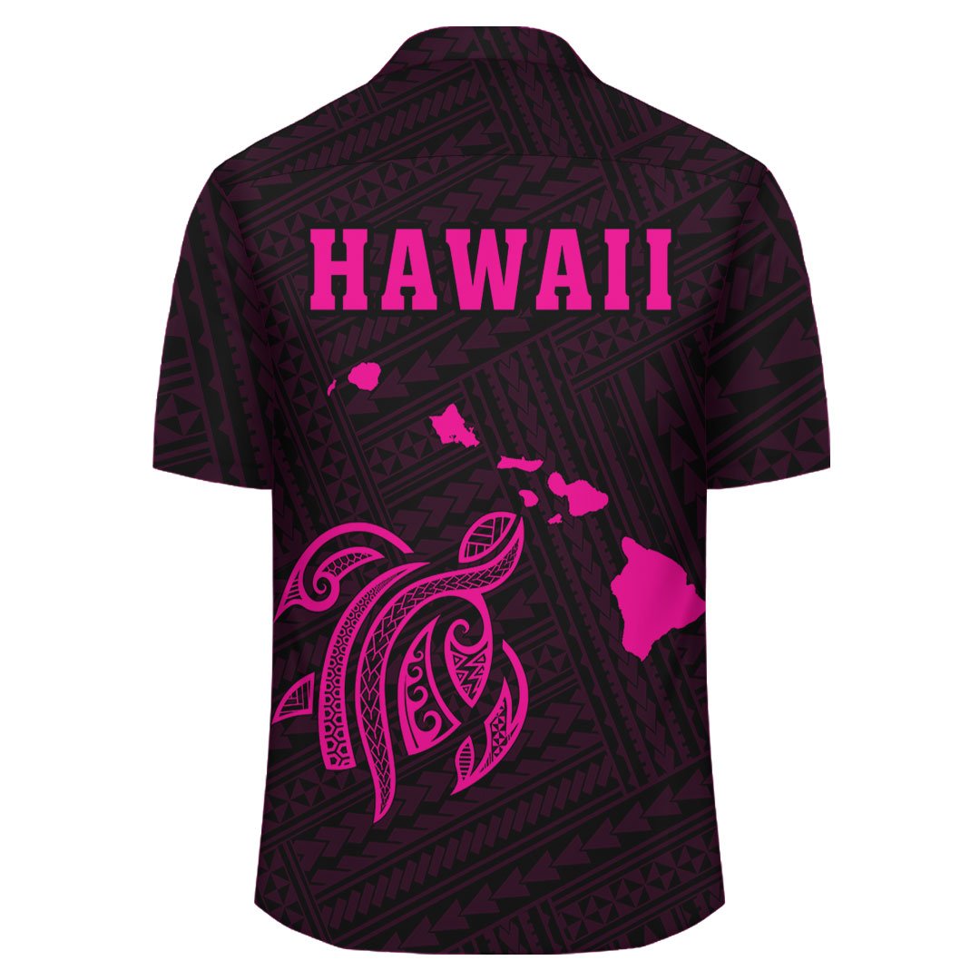Kakau Polynesian Turtle Map Hawaii Shirt - Pink - Polynesian Pride