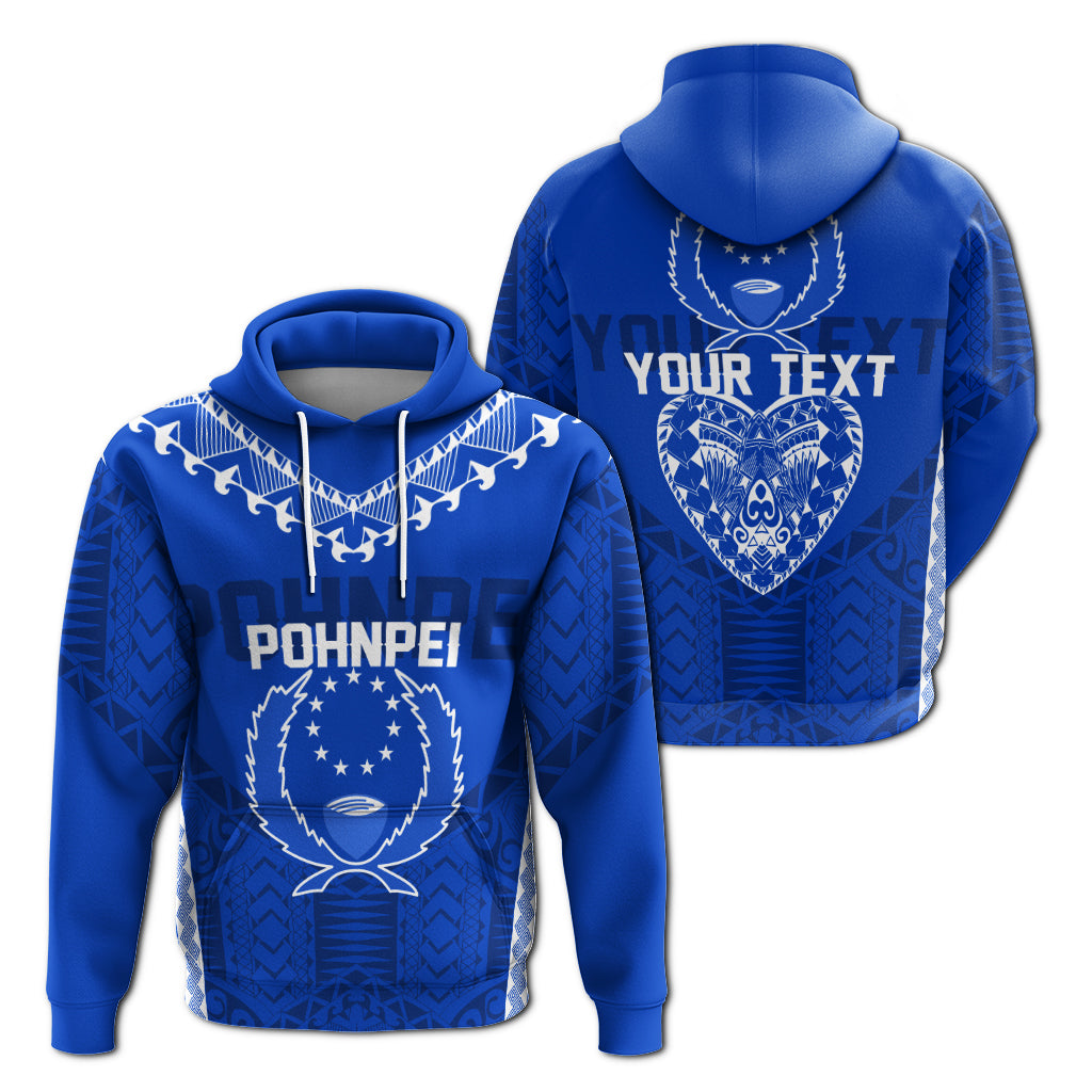 Custom FSM Pohnpei Heart Shape Hoodie Micronesia Pattern LT7 - Polynesian Pride