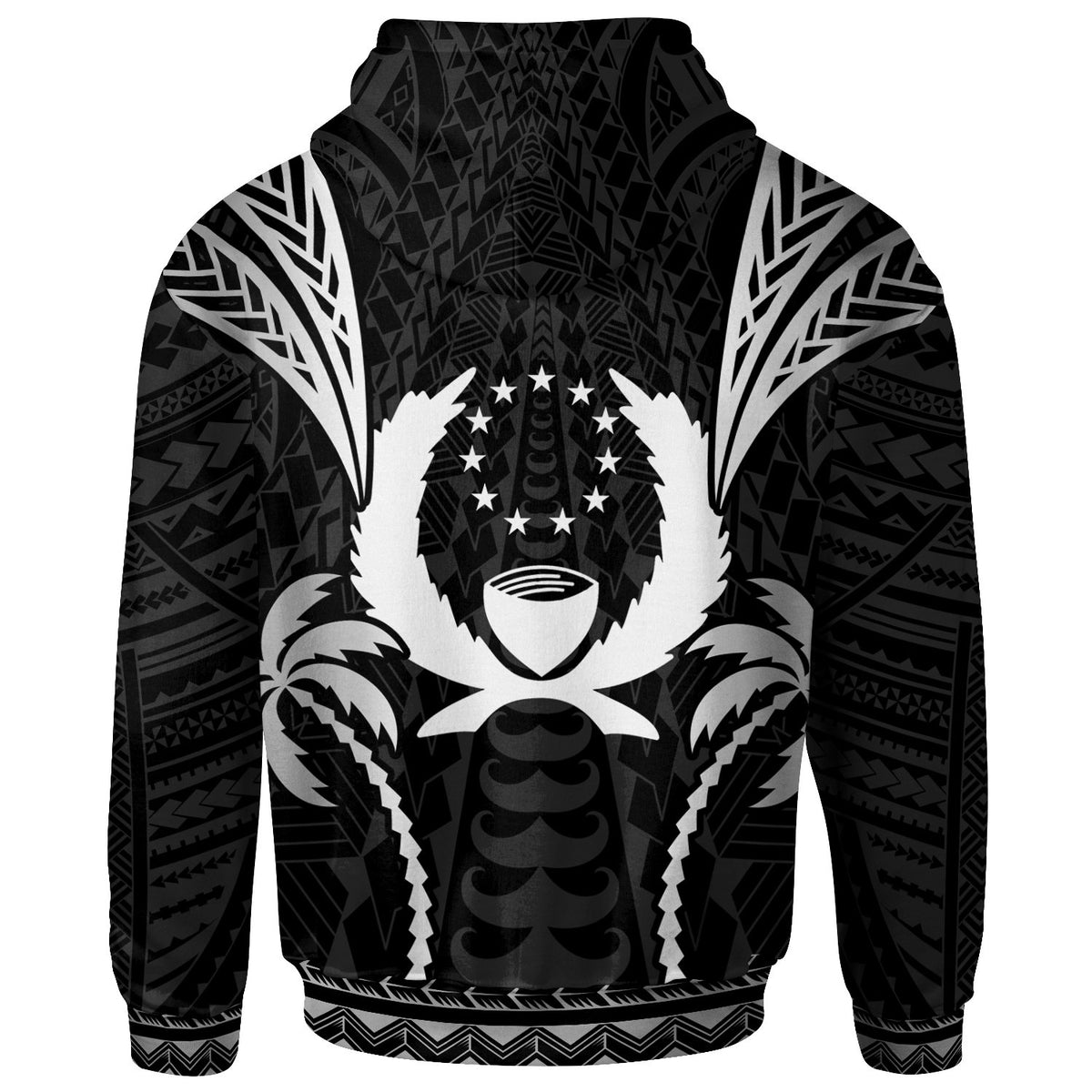 Pohnpei Zip up Hoodie Blood Runs Through My Veins Style Black - Polynesian Pride
