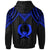 Pohnpei Custom Hoodie Polynesian Armor Style Blue - Polynesian Pride