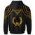 Pohnpei Custom Hoodie Polynesian Armor Style Gold - Polynesian Pride