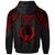 Pohnpei Custom Hoodie Polynesian Armor Style Red - Polynesian Pride