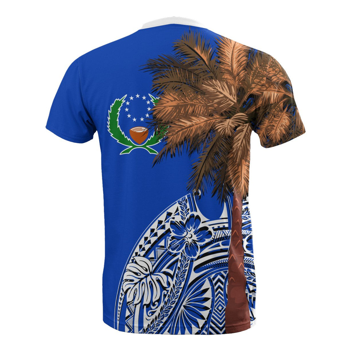 Pohnpei T Shirt Micronesian Palm Tree Flag - Polynesian Pride