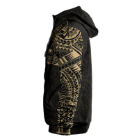 Micronesia All Over Print Hoodie Pohnpei In My Heart Gold - Polynesian Pride