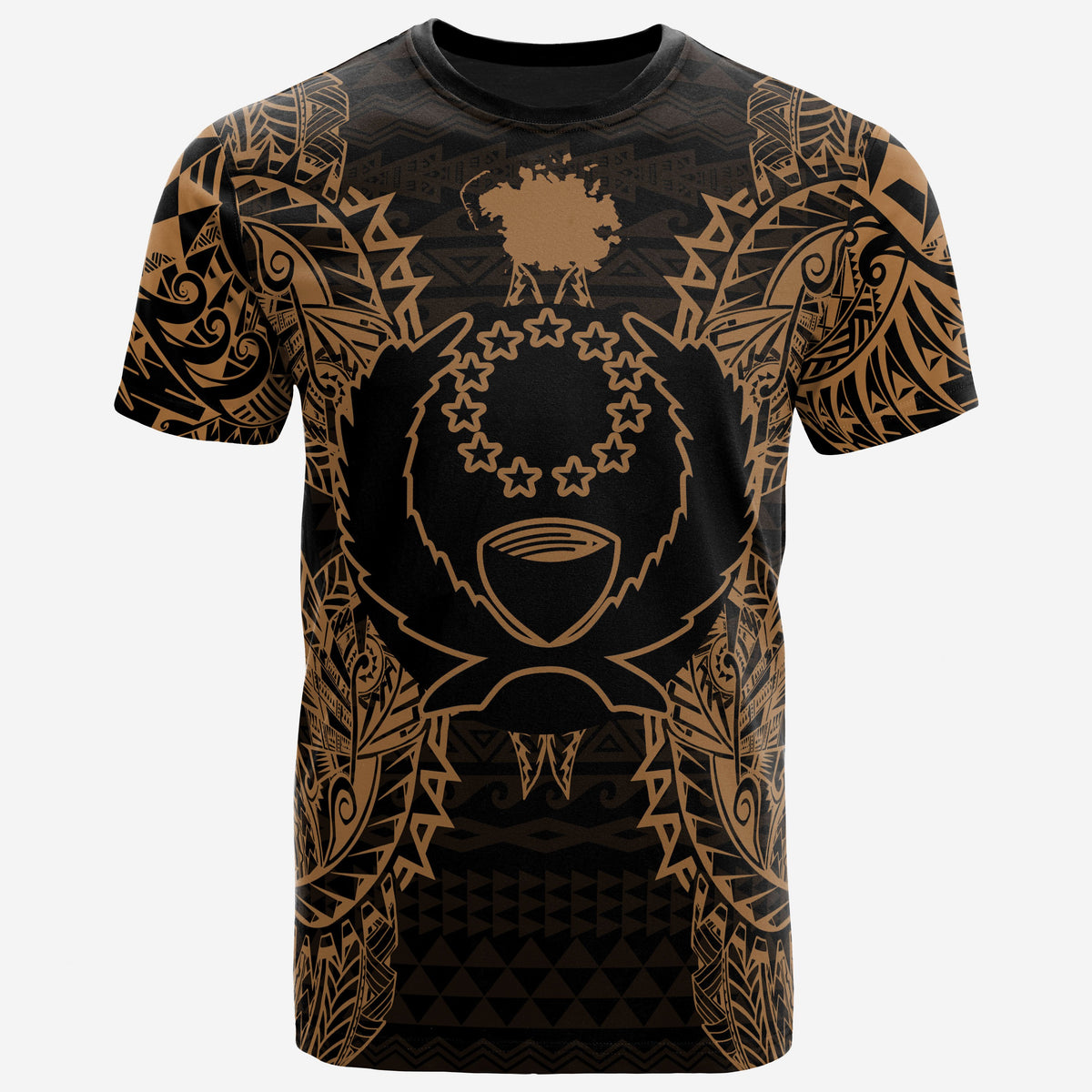 Pohnpei All T Shirt Pohnpei Flag Map Polynesian Tattoo Gold Unisex Gold - Polynesian Pride