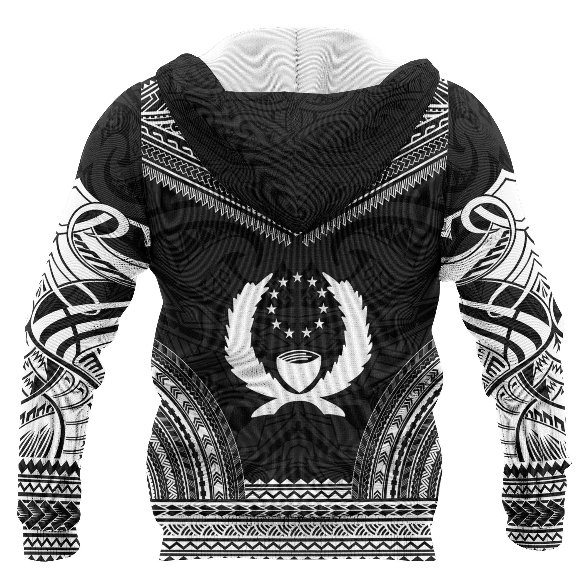 Pohnpei Polynesian Chief Custom Hoodie Black Version Unisex Black - Polynesian Pride