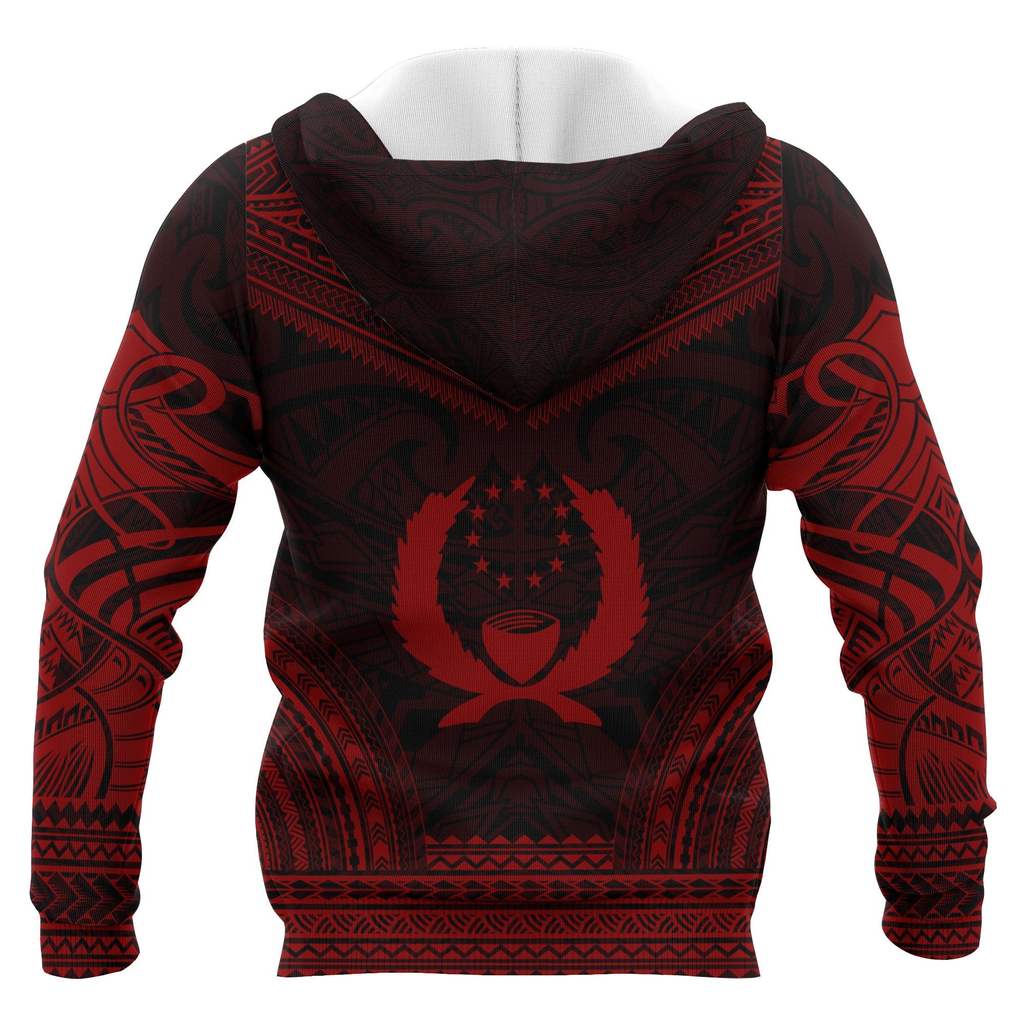 Pohnpei Polynesian Chief Custom Hoodie Red Version Unisex Red - Polynesian Pride