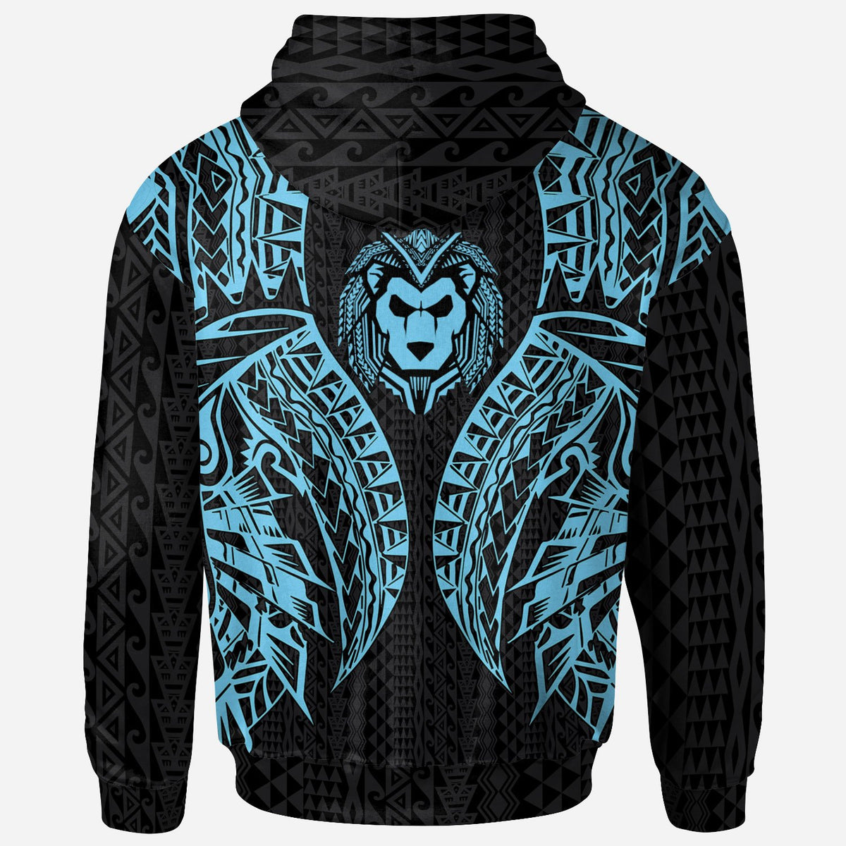 Pohnpei Hoodie Micronesian Lion Head Neon Style - Polynesian Pride