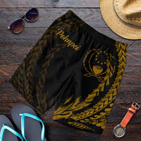 Pohnpei Men's Shorts - Wings Style Black - Polynesian Pride