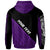 Polynesian Custom Hoodie Diagonal Pattern Custom Image Purple - Polynesian Pride