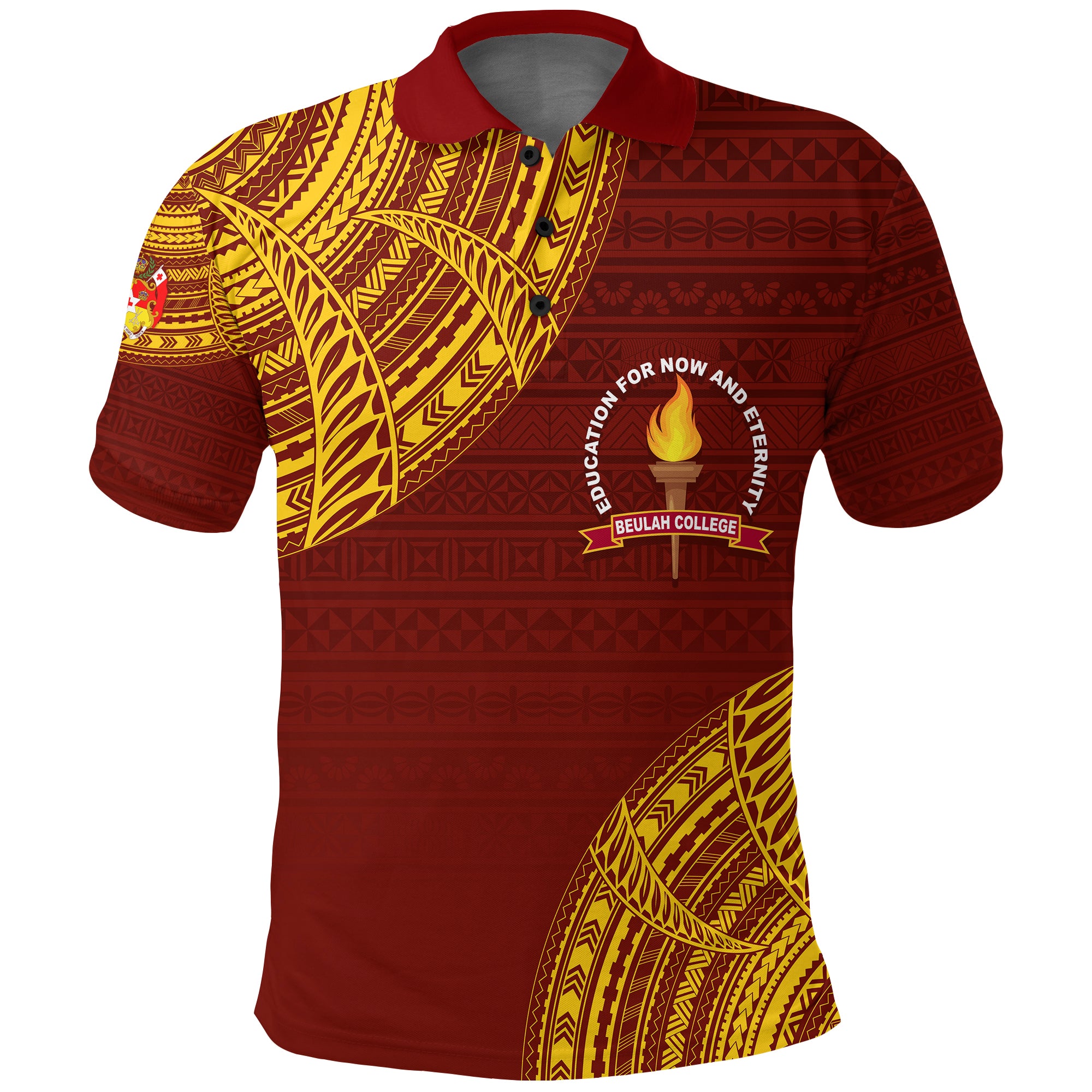 Custom Tonga Kolisi Beulah Polo Shirt BAC We Are One LT7 Unisex Maroon - Polynesian Pride