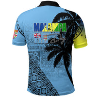 Malampa Fiji Day Polo Shirt Flags Mix Style LT7 - Polynesian Pride