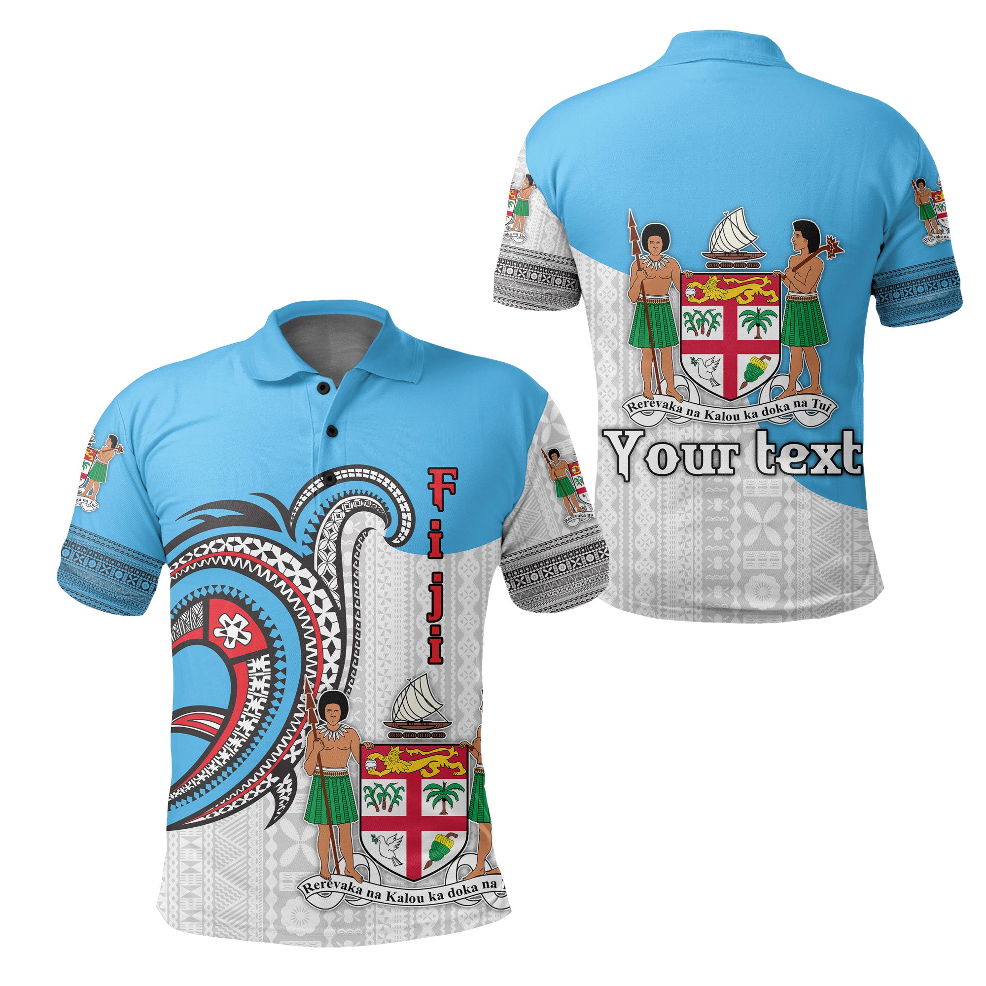 Custom Fiji Polo Shirt Polynesian Special Style LT16 Unisex White - Polynesian Pride