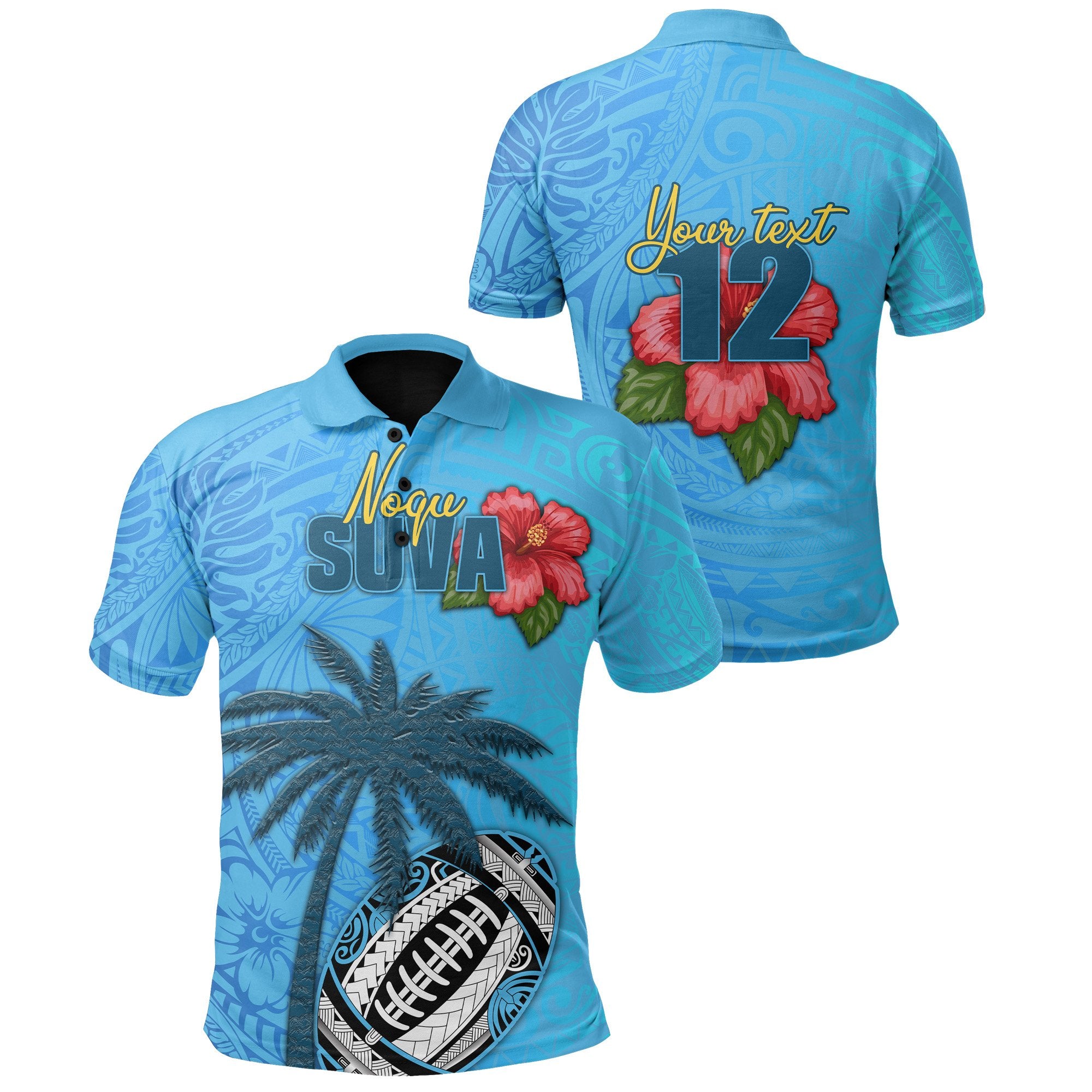 Custom Suva Polo Shirt Fiji Sport Style Unisex Blue - Polynesian Pride