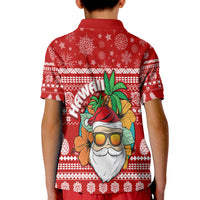 Hawaii Christmas Polo Shirt KID Mele Kalikimaka - Tropical Santa LT7 - Polynesian Pride