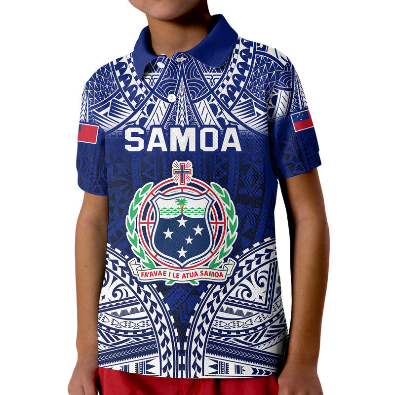 Custom Samoa Coat Of Arms Polo Shirt Polynesian Pattern LT9 - Polynesian Pride