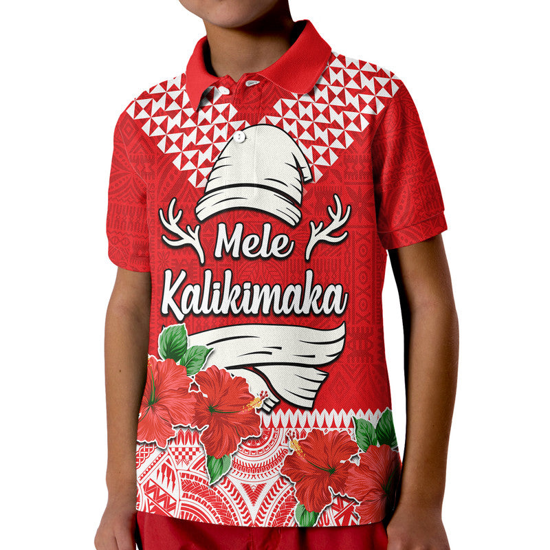 Hawaii Hibiscus Flower Mele Kalikimaka Polo Shirt LT9 - Polynesian Pride