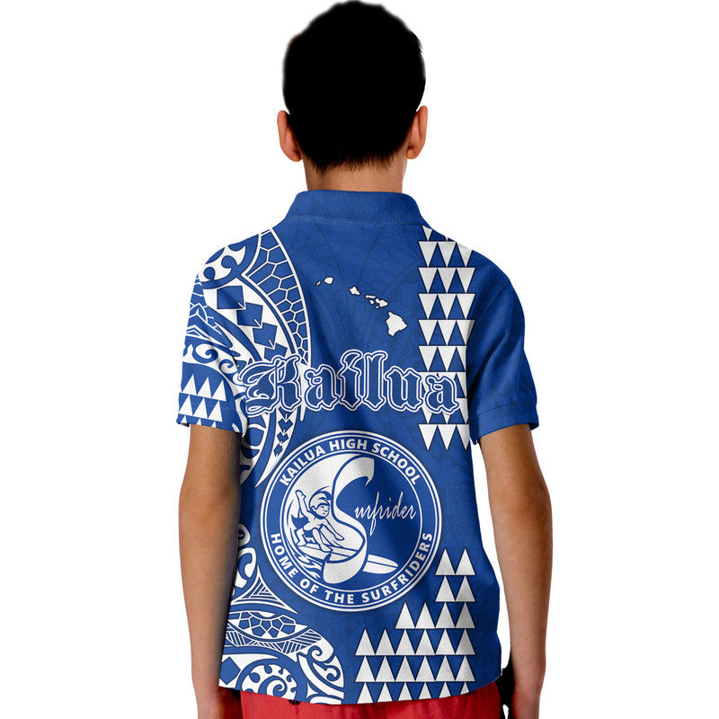 Hawaii Kailua High School Polo Shirt Tribal Kakau LT9 - Polynesian Pride