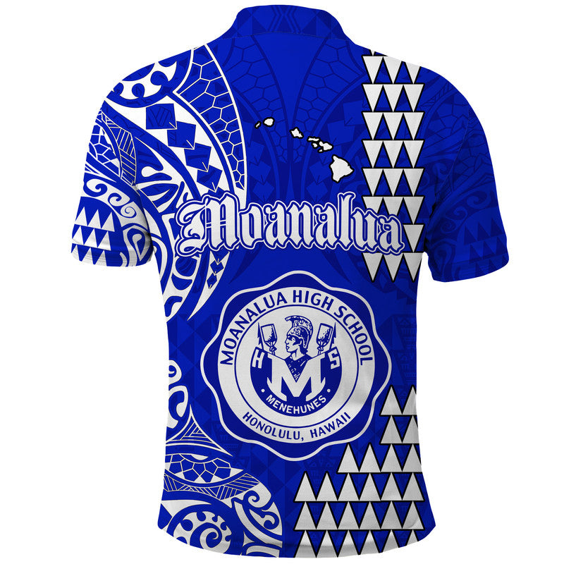 Hawaii Moanalua High School Polo Shirt Tribal Kakau LT9 - Polynesian Pride