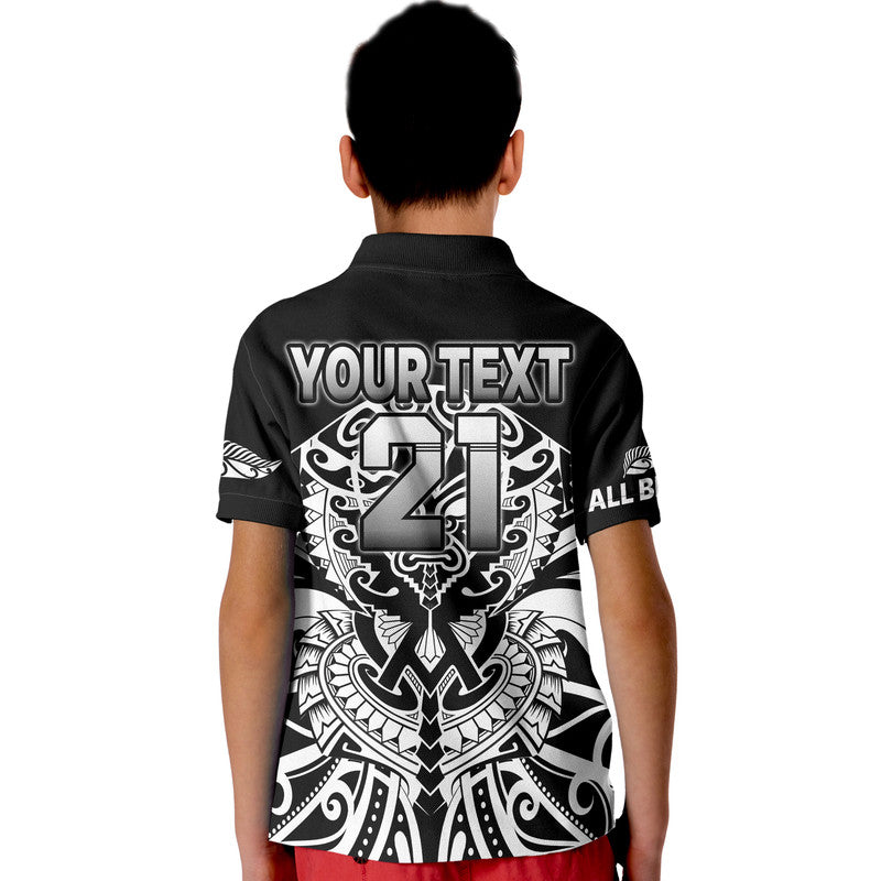 (Custom Text and Number) Aotearoa Silver Fern Rugby Sevens Polo Shirt Maori Tribal All Black LT9 - Polynesian Pride