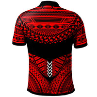 Federated States of Micronesia Custom Polo Shirt Tribal Pattern Cool Style Red Color - Polynesian Pride