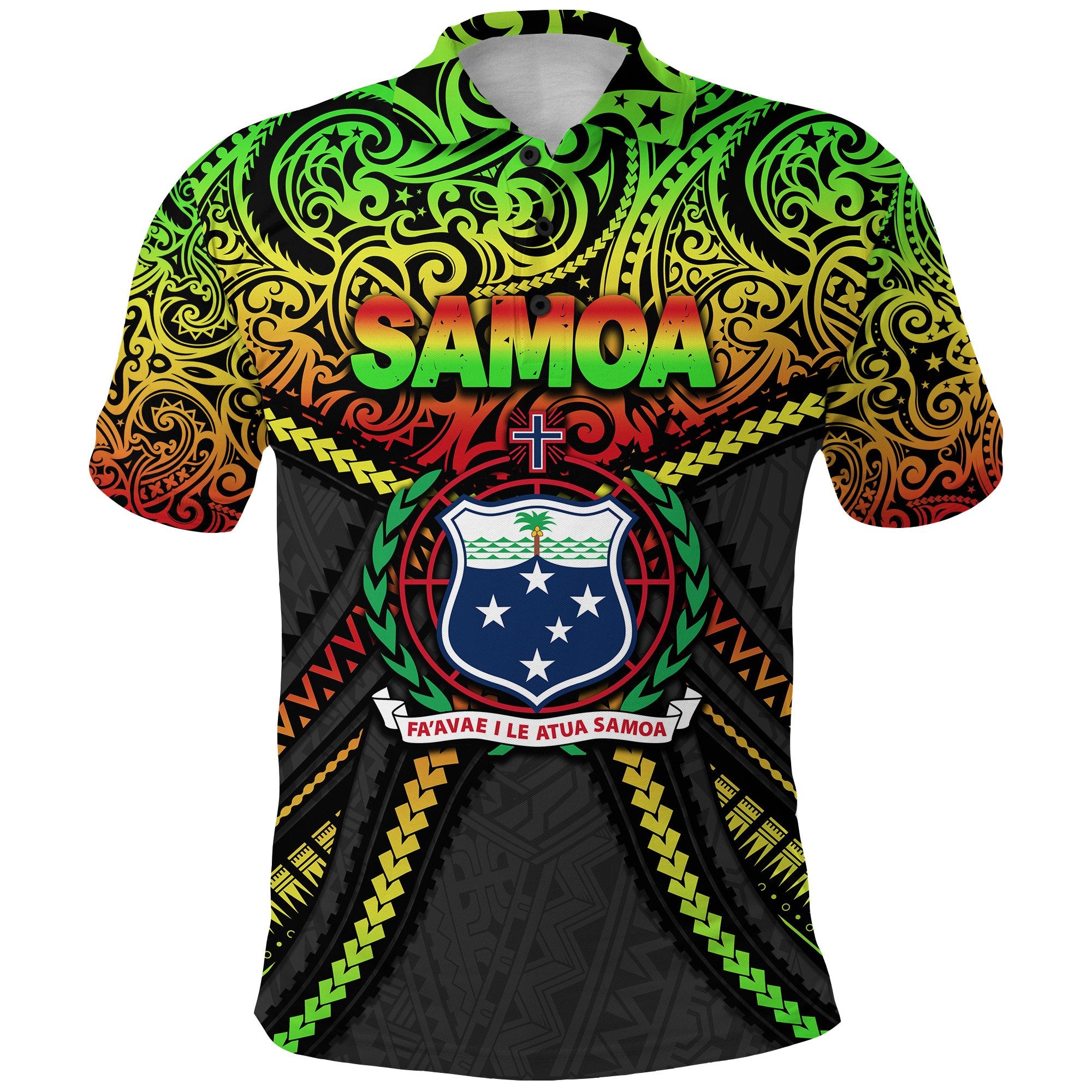 Samoa Polo Shirt Polynesian Tattoo Seashore Unisex Reggae - Polynesian Pride