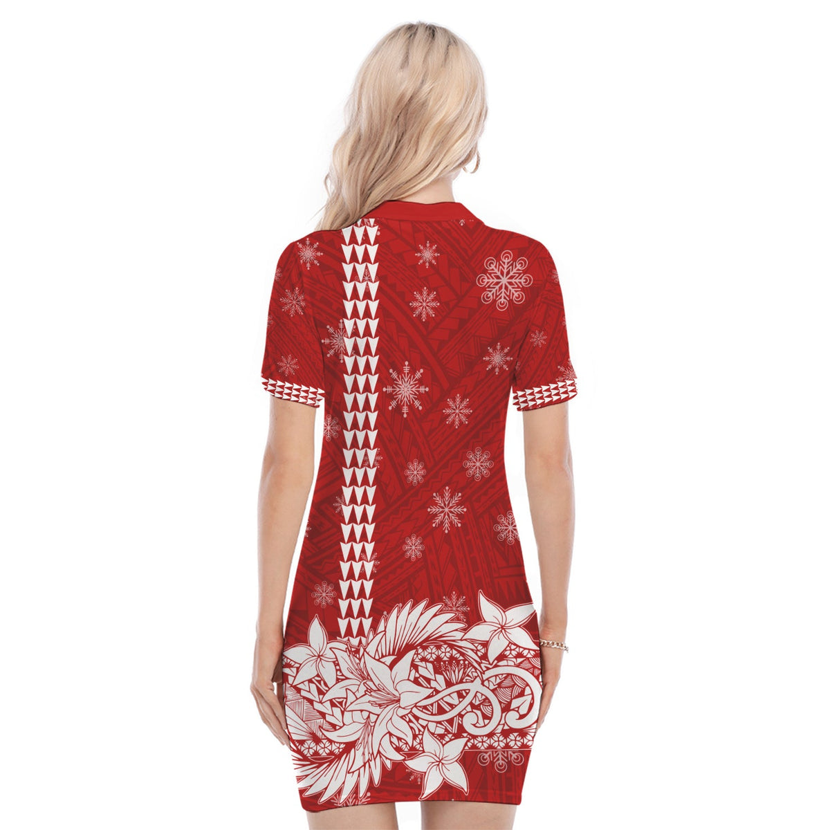 Hawaii Mele Kalikimaka Polo Dress Flower Style LT7 - Polynesian Pride