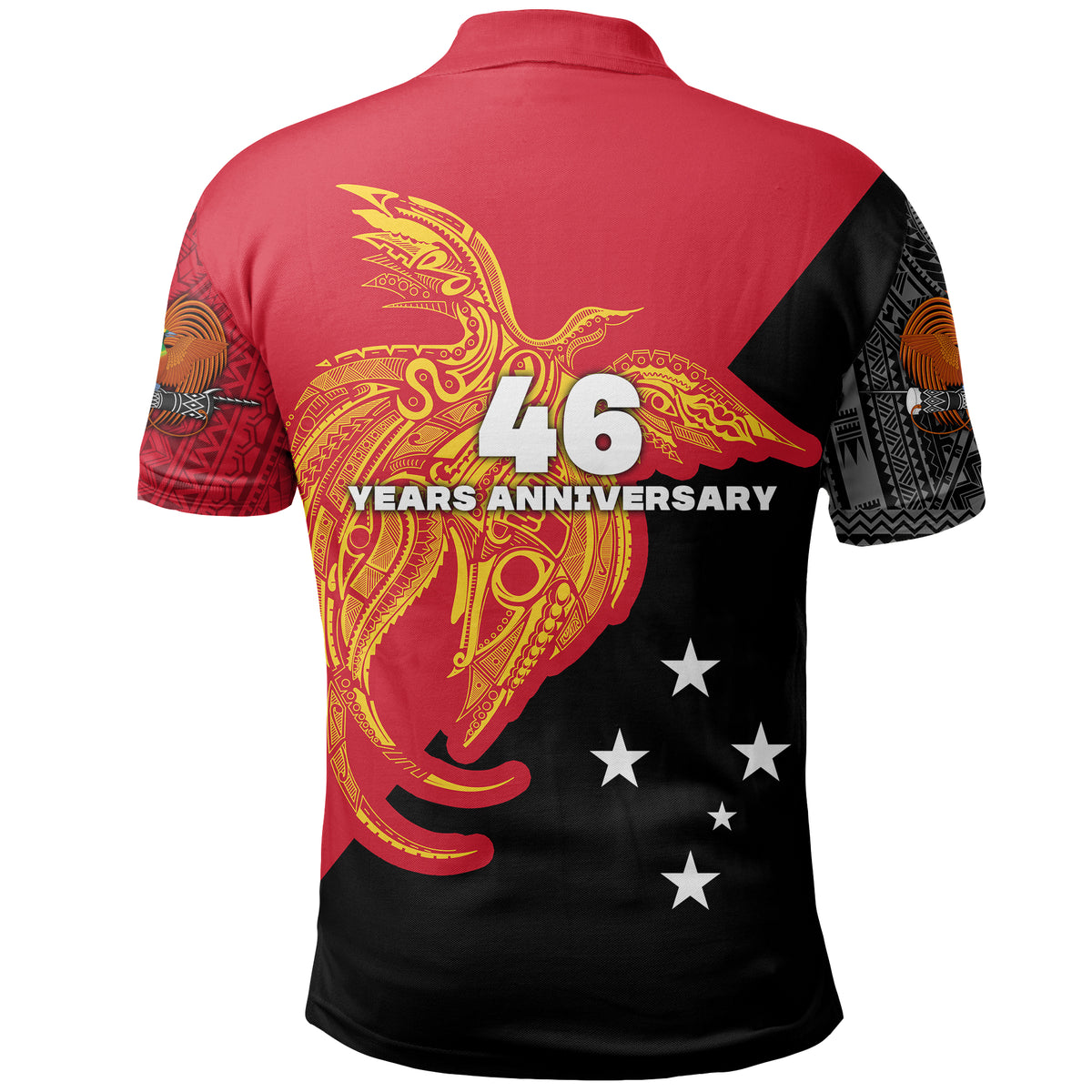 Papua New Guinea Polo Shirt Independence Day Flag Style LT16 - Polynesian Pride