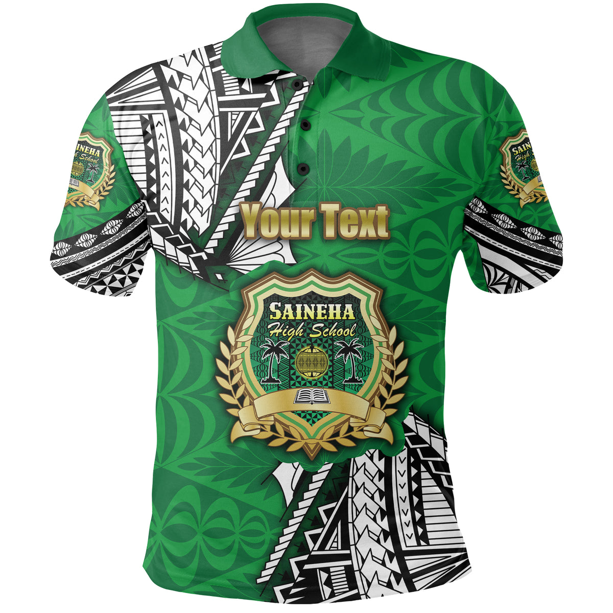 Custom Saineha Tonga Polo Shirt Polynesian Style Class of LT16 - Polynesian Pride