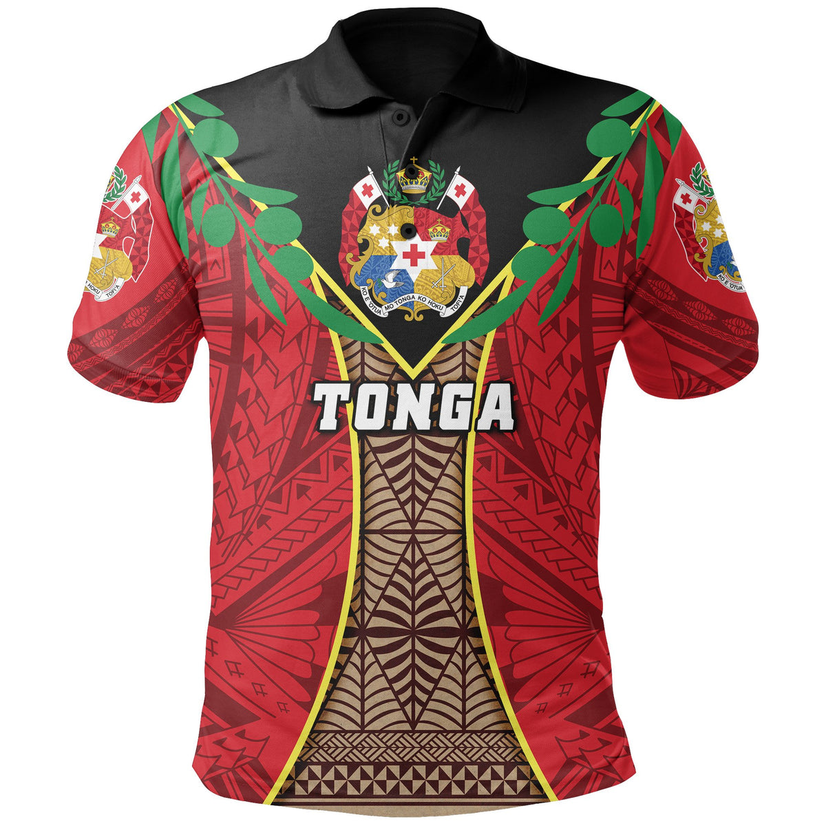 Custom Tonga Rugby Polo Shirt Style Gown - Polynesian Pride