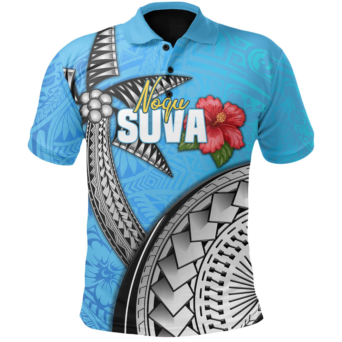 Custom Suva Rugby Polo Shirt Polynesian Sport Style - Polynesian Pride