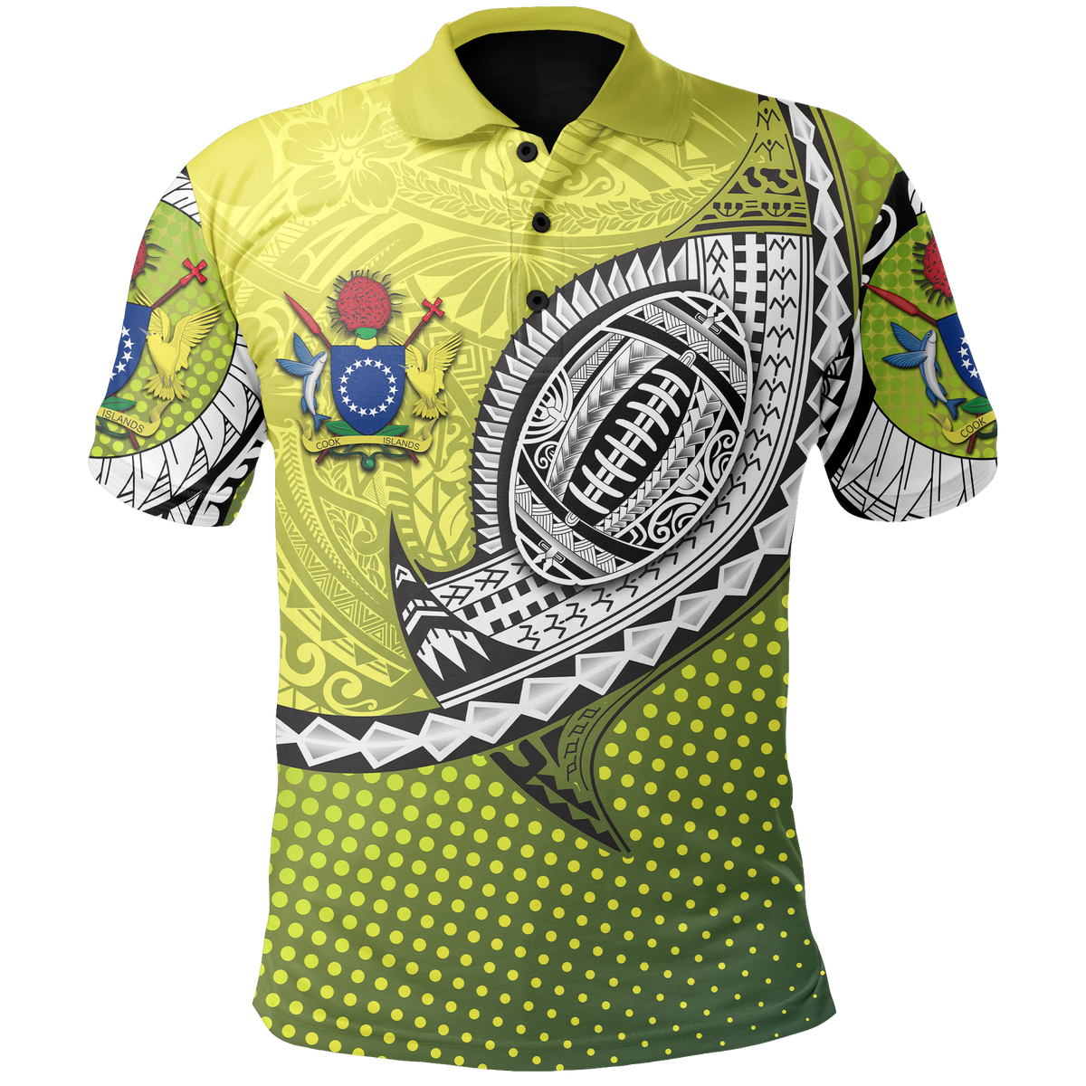 Custom Cook Islands Rugby Polo Shirt Version Special - Polynesian Pride