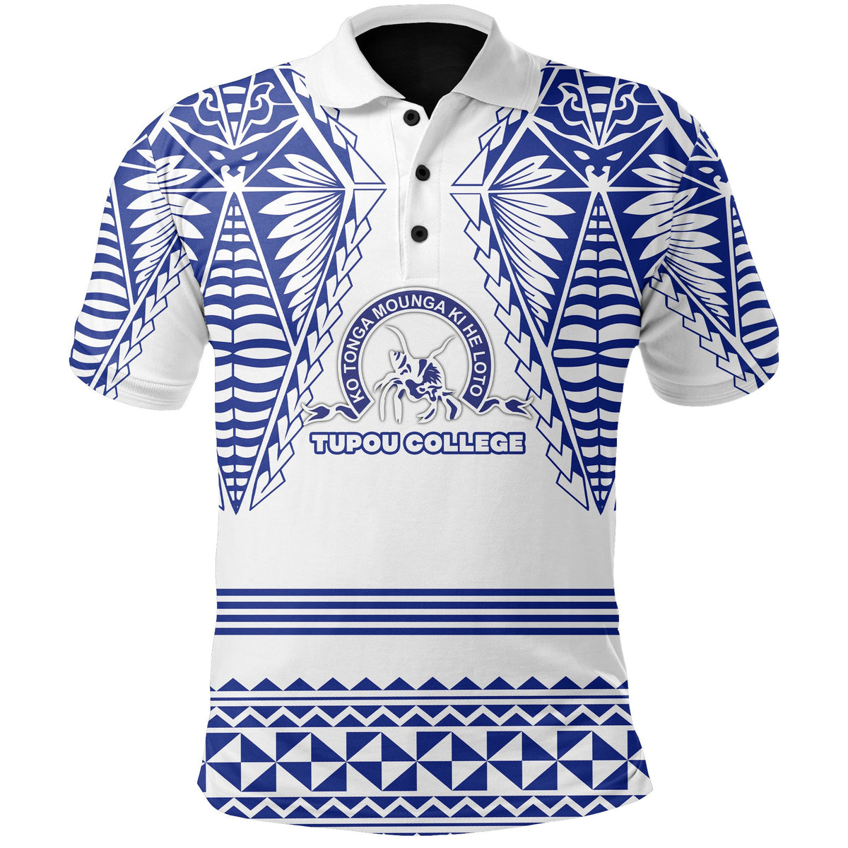 Custom Kolisi Ko Tupou College Tonga Polo Shirt Polynesian Tattoo Special - Polynesian Pride