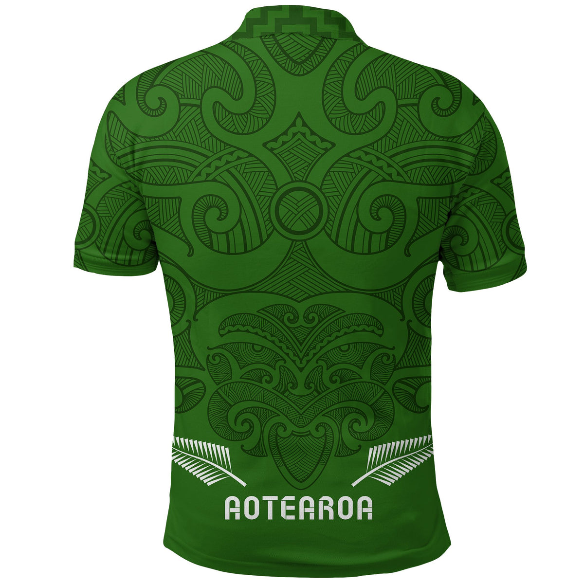 Maori 2021 Polo Shirt Green Aotearoa Tattoo LT13 - Polynesian Pride