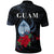 Guam Polo Shirt Polynesian Flowers Version Black LT13 - Polynesian Pride