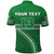 Custom Cook Islands Rugby Polo Shirt Simple Style Green Custom Text and Number - Polynesian Pride