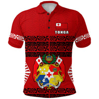 Custom Tonga Polo Shirt Tongan Pattern Custom Text and Number LT13 - Polynesian Pride
