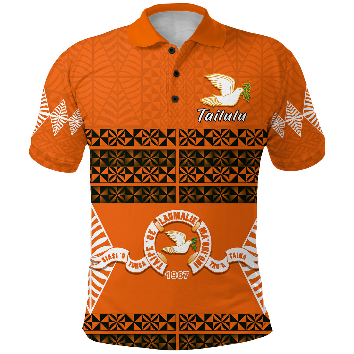 Custom Tailulu College Polo Shirt Tonga Pattern Class Year and Your Text LT13 - Polynesian Pride