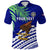 Custom American Samoa Rugby Polo Shirt Coconut Leaves Coconut Talavalu Unisex Blue - Polynesian Pride