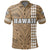 Hawaiian Islands Warrior Kakau Gold Polynesian Polo Shirt - Polynesian Pride