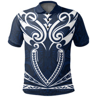 Hawaii Kanaka Polynesian Football Jersey Polo Shirt Blue Bernice AH - Polynesian Pride