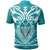 Hawaii Kanaka Polynesian Football Jersey Polo Shirt Cyan Bernice AH - Polynesian Pride