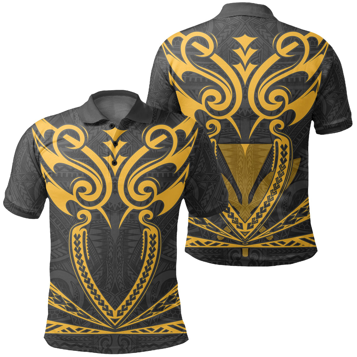 Hawaii Kanaka Polynesian Football Jersey Polo Shirt Grey and Yellow Bernice AH Unisex Grey - Polynesian Pride