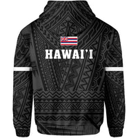 Polynesian Queen Liliuokalani Flag of Hawaii Hoodie Grey - Polynesian Pride