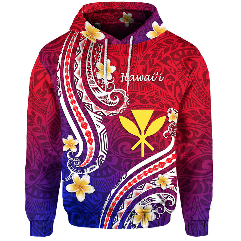 Hawaii Hoodie Polynesian Line Style LT9 Hoodie Gradient - Polynesian Pride