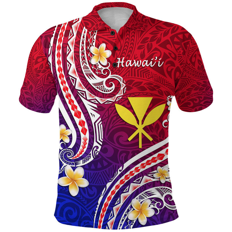 Custom Hawaii Polo Shirt Polynesian Line Style LT9 Adult Gradient - Polynesian Pride