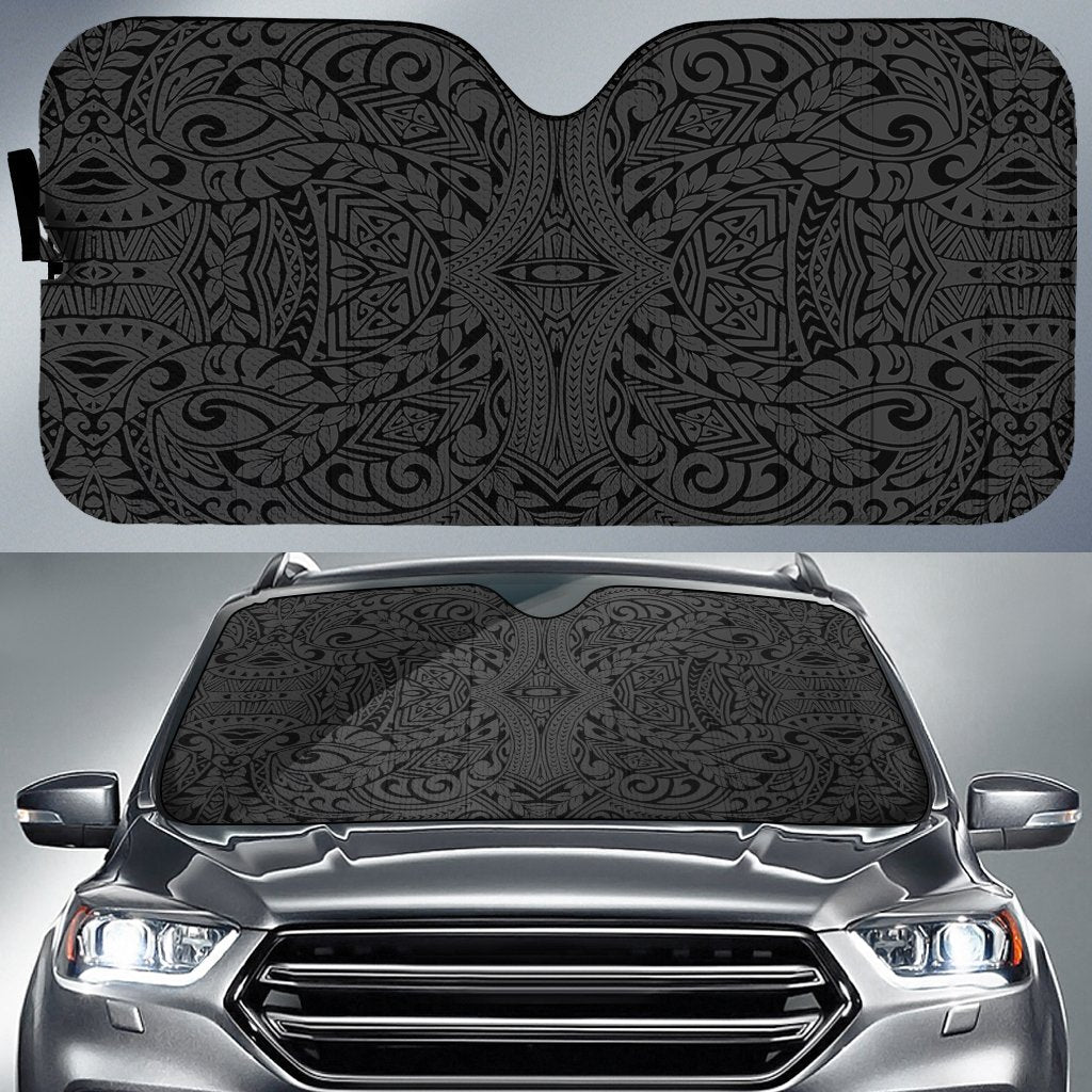 Polynesian Culture Car Sun Shade Auto Sun Shade Universal Fit Gray - Polynesian Pride