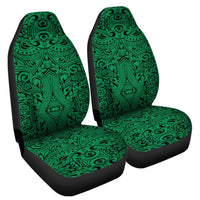 Polynesian Culture Green Car Seat Cover Universal Fit Green - Polynesian Pride